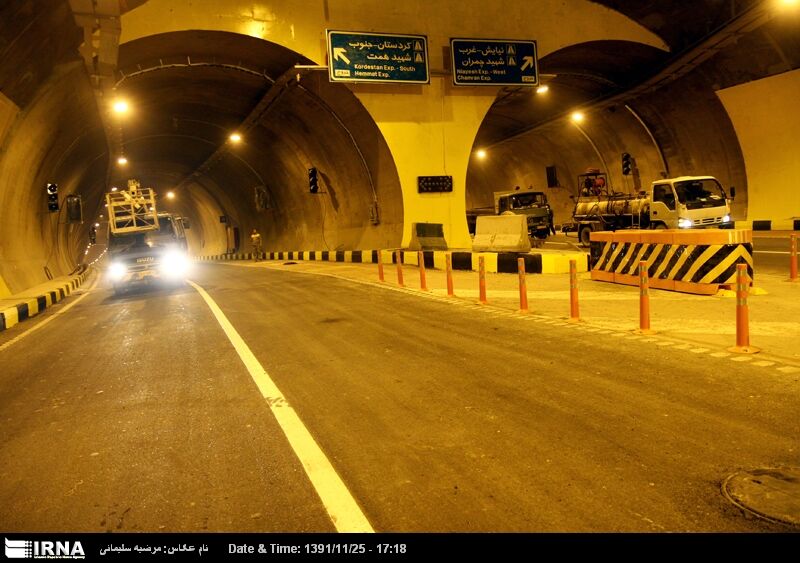 تونل نیایش و پل صدر تهران امشب مسدود می‌شود