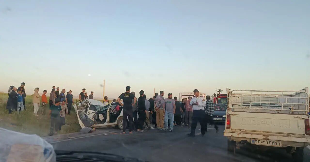 تصادف پراید با تیبا در جاده نورآباد ، کرمانشاه چهار کشته بجا گذاشت