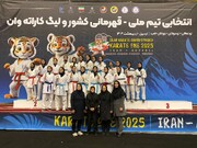 مسابقات کاراته قهرمانی دختران جوان کشور در اردبیل برگزار شد