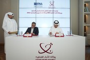 المدير العام لوكالة الانباء الايرانية يوقع مع نظيره القطري مذكرة تفاهم للتعاون بين الجانبين