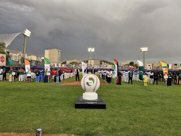 مراسم افتتاحیه مسابقات بیسبال کاپ غرب آسیا برگزار شد