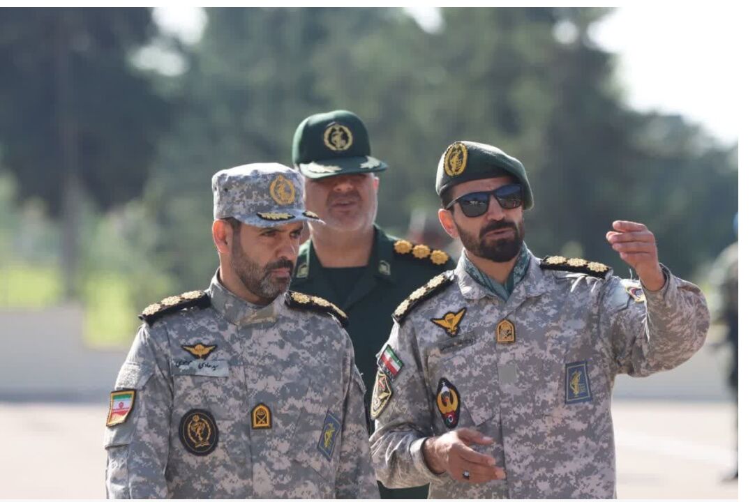  ارس 2025 فوجی مشقوں میں سپاہ پاسداران اور جمہوریہ آذربائیجان کی فوج کی مشترکہ پریڈ