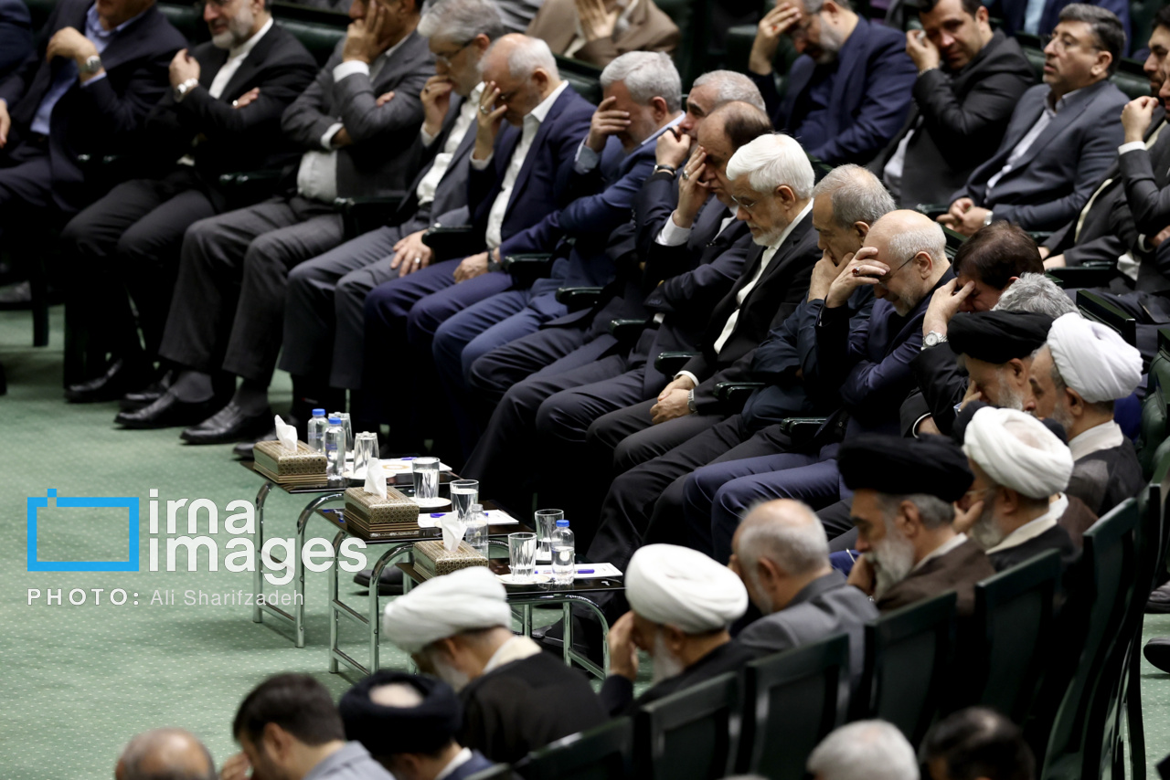 سوگ فراق شهدای خدمت در خانه ملت