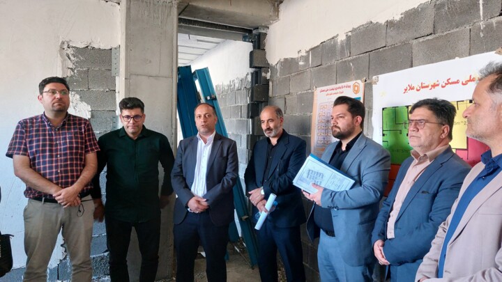 پیشرفت ۵۲ درصدی پروژه ۵۰۲ واحدی مسکن ملایر