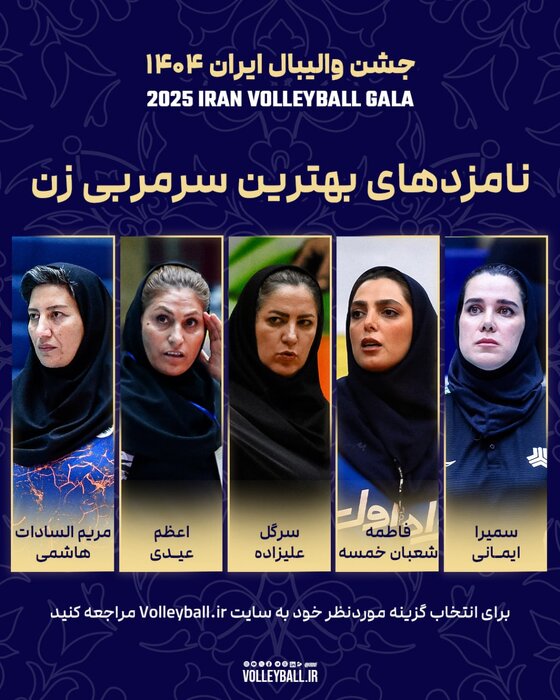 اعلام کاندیداهای برترین های والیبال ایران در ۱۴۰۳