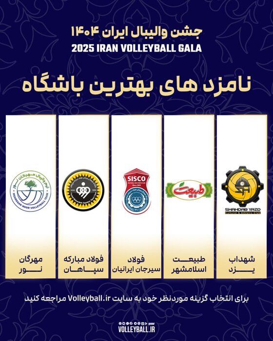 معرفی برندههای احتمالی برترینهای سال والیبال ایران