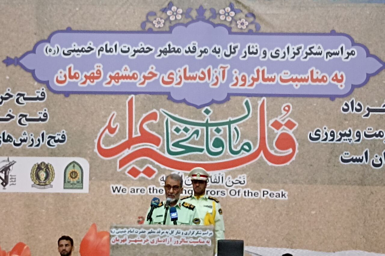 جانشین فرمانده فراجا: تبیین جهانی جمله «خدا خرمشهر را آزاد کرد» مهم است+فیلم