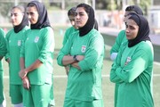 تمرینات تاکتیکی تیم ملی فوتبال بانوان در ورزشگاه کارگران
