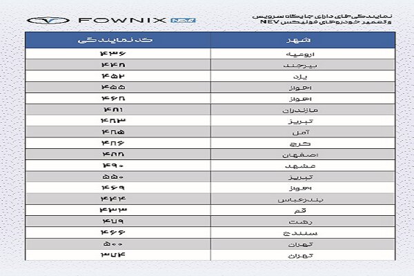 فونیکس NEV، رتبه نخست خدمات پس از فروش خودروهای انرژی نو