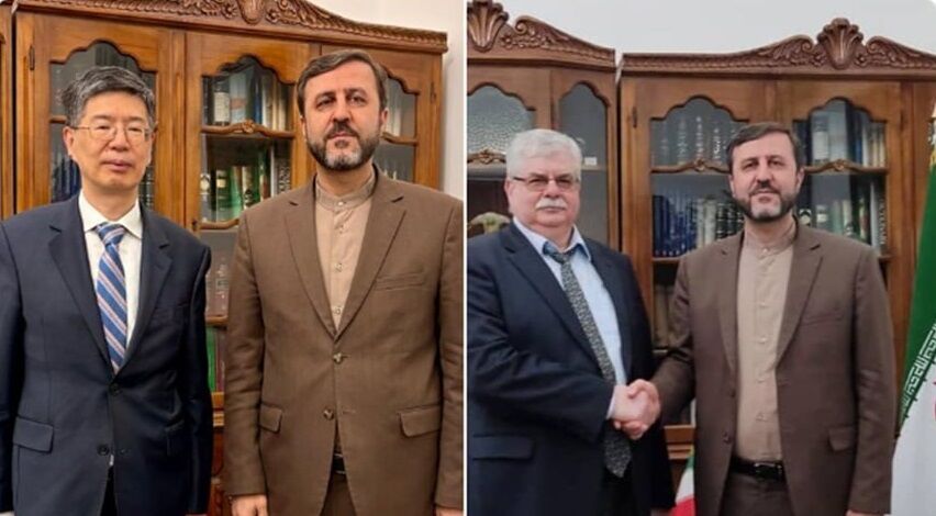 غریب‌آبادی با سفرای روسیه و چین دیدار کرد