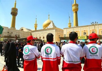 استقرار نیروهای هلال احمر شهرری در حرم مطهر امام خمینی(ره)