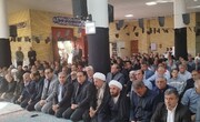فیلم| آیین چهلم جان‌باختگان حادثه انفجار بندر شهید رجایی در ایوان
