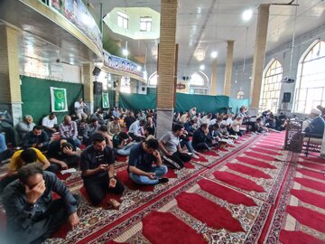 فیلم | دعای عرفه آمیخته با عزاداری سیدالشهدا (ع) در کنگاور