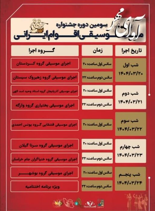 شیراز میزبان سومین جشنواره موسیقی اقوام ایرانی شد