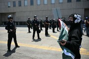 در پی درگیری میان مردم و پلیس آمریکا؛ پلیس لس‌آنجلس به حالت آماده باش درآمد