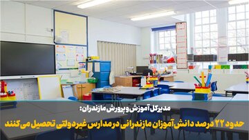 فیلم |  ۲۲ درصد دانش‌آموزان مازندرانی در مدارس غیردولتی تحصیل می‌کنند