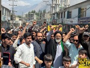 انقلاب اسلامی ایران کے حامیوں کا شمالی پاکستان میں صیہونی حکومت کے خلاف مظاہرہ