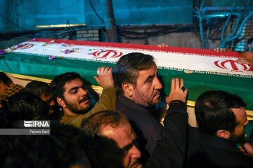 پیکر شهید حملات رژیم صهیونیستی در آمل تشییع شد