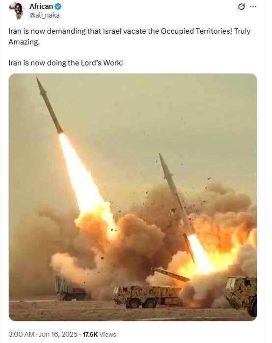 فعال رسانهای آفریقایی: دست پروردگار از آستین ایران بیرون آمد