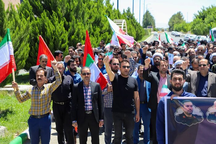 خروش دانشگاهیان خراسان جنوبی در محکومیت جنایات رژیم صهیونیستی