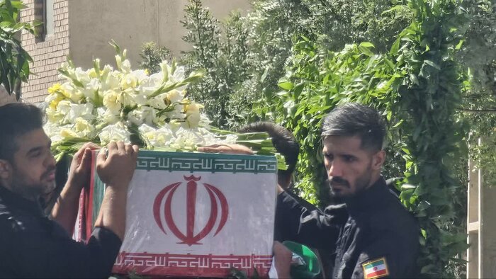 تشییع پیکر شهید تجاوز رژیم صهیونیستی در صالحیه بهارستان