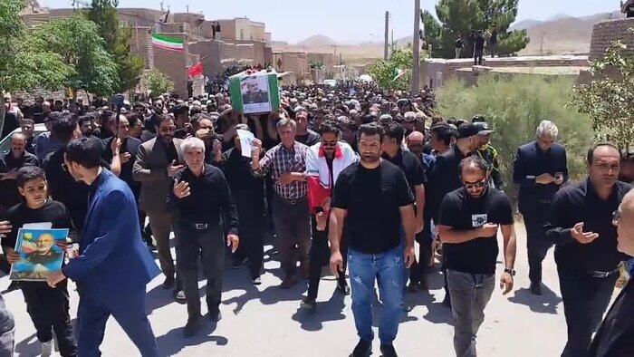 بزرگداشت شهید سرلشکر کاظمی در روستای افین + فیلم