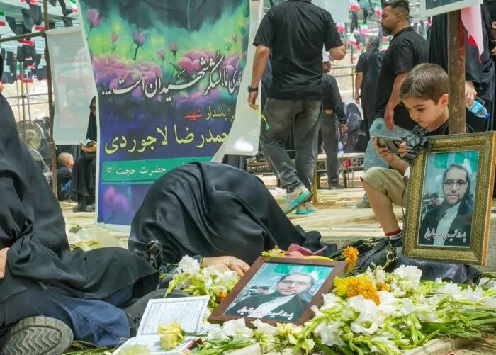 تداوم خاکسپاری پیکر پاک شهدای تجاوز رژیم صهیونیستی در بهشت زهرا (س)