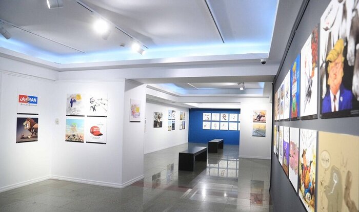 روایت طنزِ تصویری در برابر تجاوز دشمنان به کشور به نمایش گذاشته شد