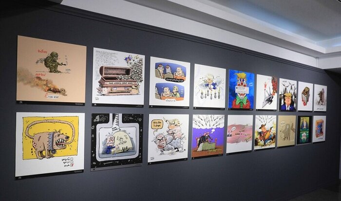 روایت طنزِ تصویری در برابر تجاوز دشمنان به کشور به نمایش گذاشته شد