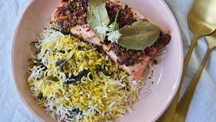 والک پلو شمرونی؛ غذایی سالم و مقوی برای روزهای تابستان