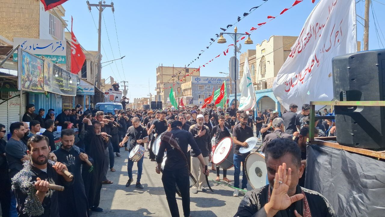 طنین "یا حسین(ع)" در عاشورای جنوب غرب خوزستان همراه با مقتلخوانی