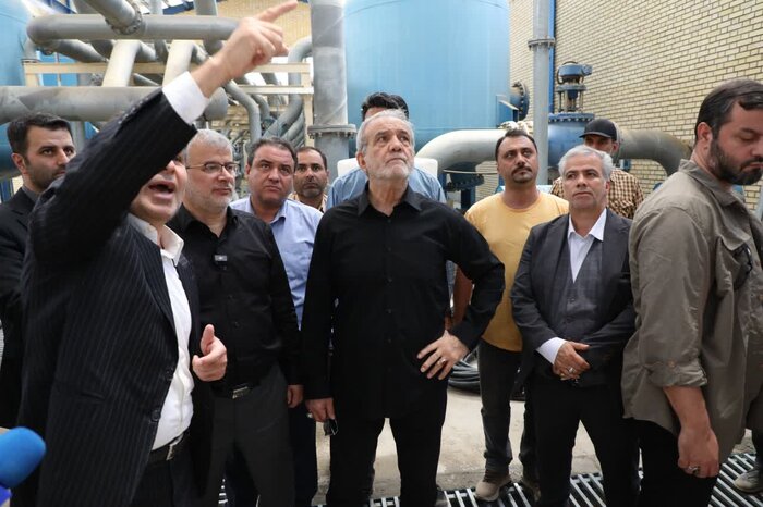 بازدید رئیس‌جمهور از پروژه خط انتقال آب زیاران به بیلقان 