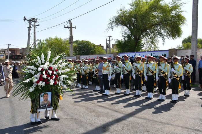 پیکر شهید امنیت «سجاد ادیب» در اندیمشک به خاک سپرده شد