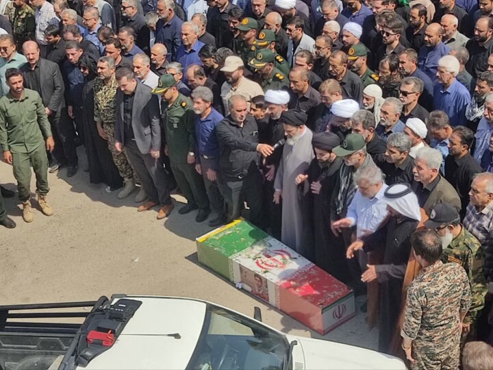 پیکر مطهر یک شهید دفاع مقدس میانرود دزفول در زادگاهش آرام گرفت