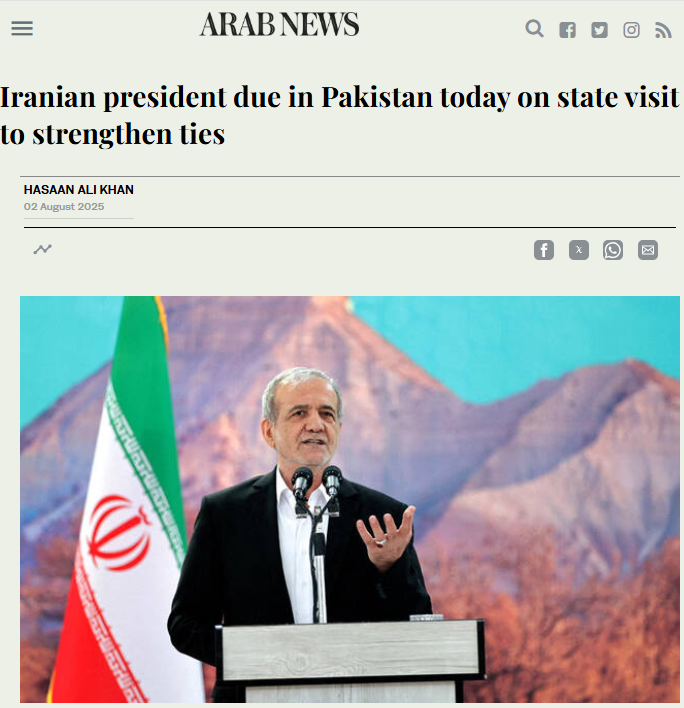 از تجارت تا حمایت هستهای؛ بازتاب سفر پزشکیان به پاکستان در رسانههای انگلیسیزبان