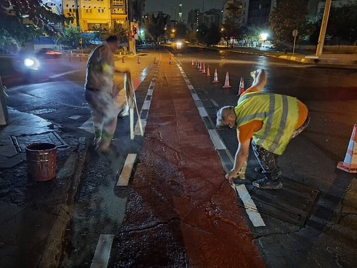 اجرای مسیر دوچرخه سواری اشتراکی در تهران
