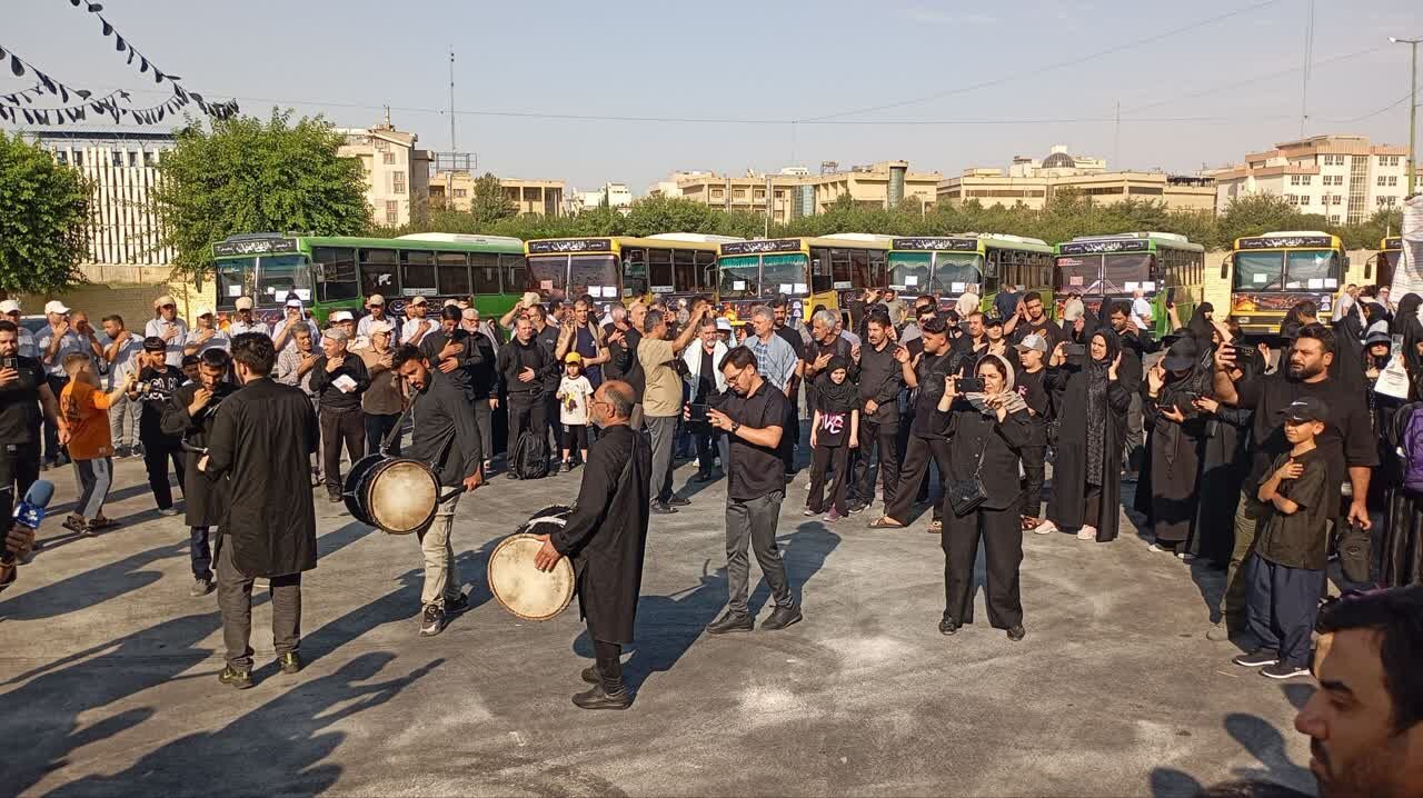 اعزام نخستین کاروان زائران اربعین از اسلامشهر با ۲۵ دستگاه اتوبوس