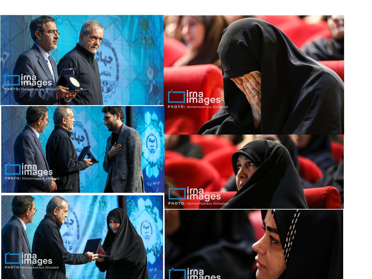 جایزه ملی جهاد دانشگاهی به خانواده ۲ شهید دفاع اقتدار ملی اعطا شد