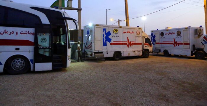 ارائه خدمات درمانی بیمارستان صحرایی نهاجا به ۱۶ هزار زائر در مرز مهران