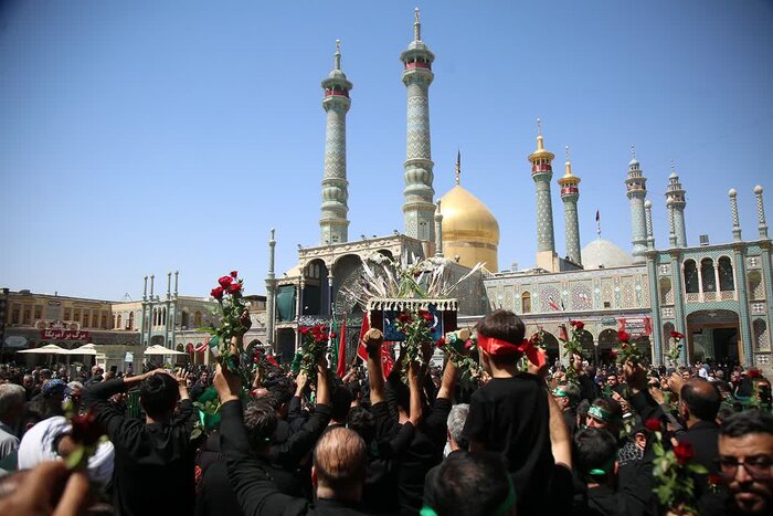 قم در سالروز رحلت پیامبر اسلام(ص) و سبط اکبرش غرق در ماتم است