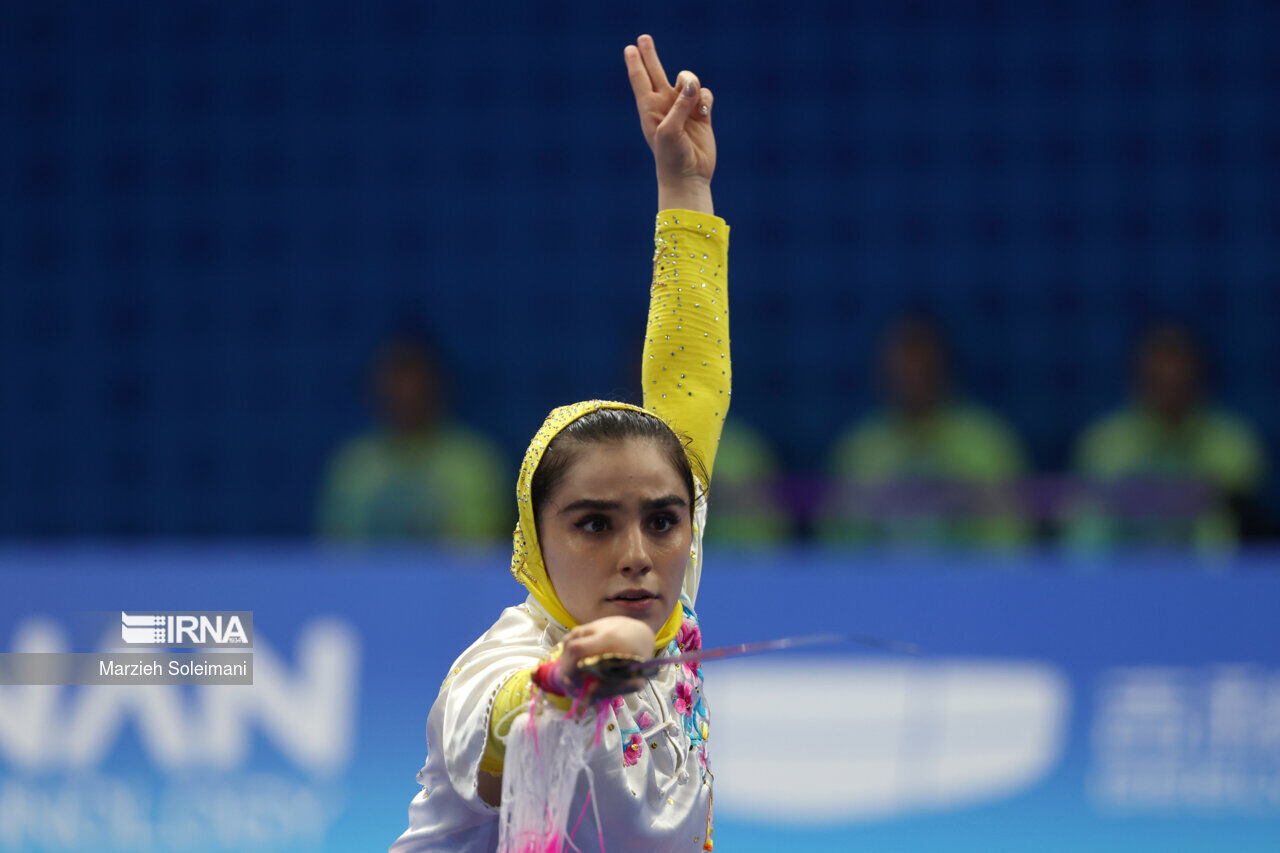 Iranka Zahra Kiani osvojila zlato na svetovnem prvenstvu v wushuju 2025 v Braziliji