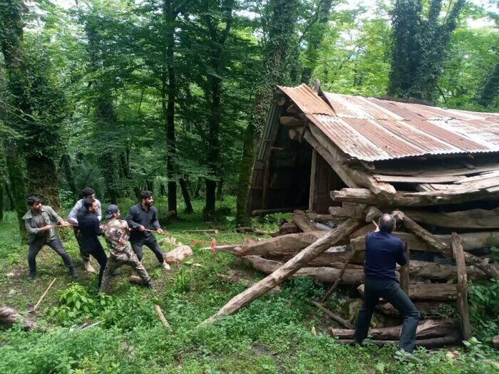 خودزنی قاچاقچی چوب برای فرار از قانون در آمل