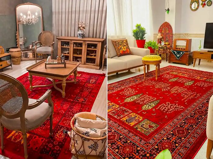 فرش قرمز، تابلوی گرمی و اصالت در دکوراسیون داخلی