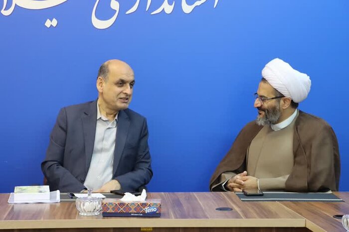 دیدار استاندار گیلان با حجتالاسلام غلامرضا عادل معاون فرهنگی و اجتماعی سازمان اوقاف و امور خیریه کشور