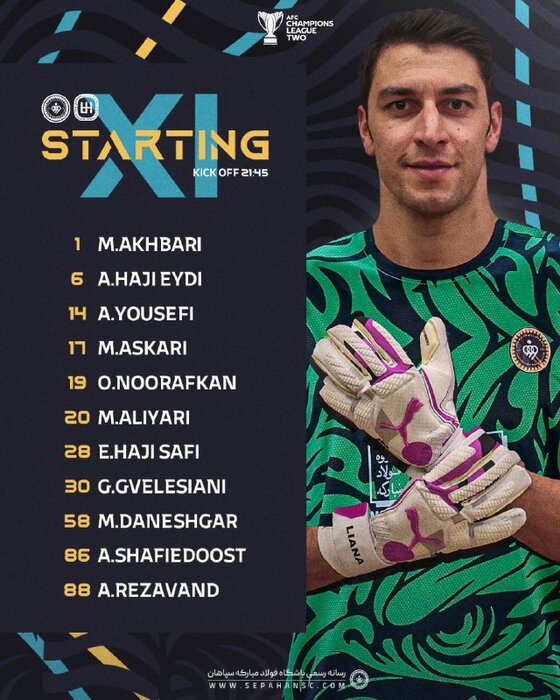 لیگ قهرمانان آسیا ۲؛ ترکیب سپاهان برابر الحسین مشخص شد
