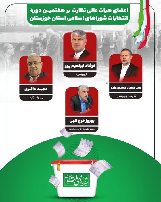 اعضای هیات عالی نظارت بر انتخابات شوراهای خوزستان معرفی شدند
