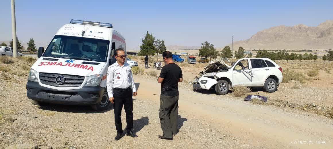 برخورد ۲ خودرو در شهرستان آشتیان با ۶ مصدوم