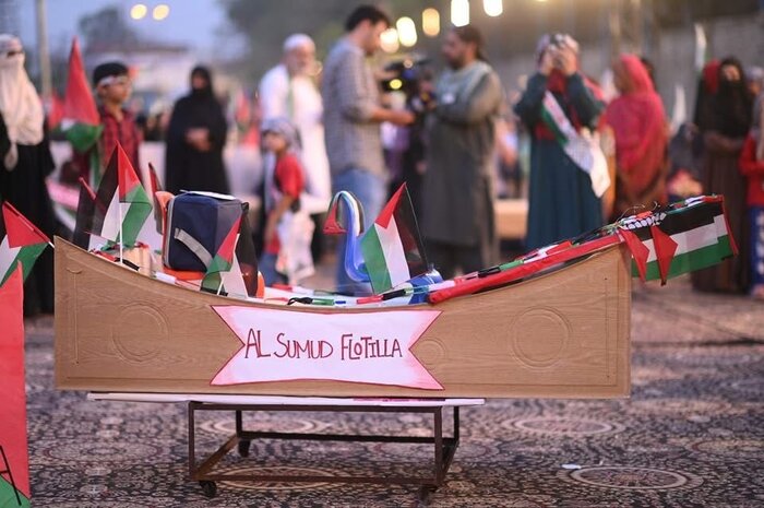 اجتماع بزرگ همبستگی با غزه در «لاهور» پاکستان + فیلم و عکس