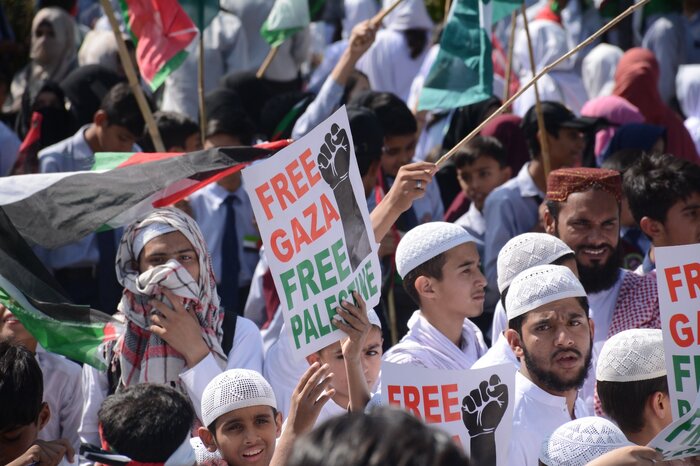 شعار حامیان غزه در پایتخت پاکستان؛ کشور مستقل فلسطین باید تأسیس شود