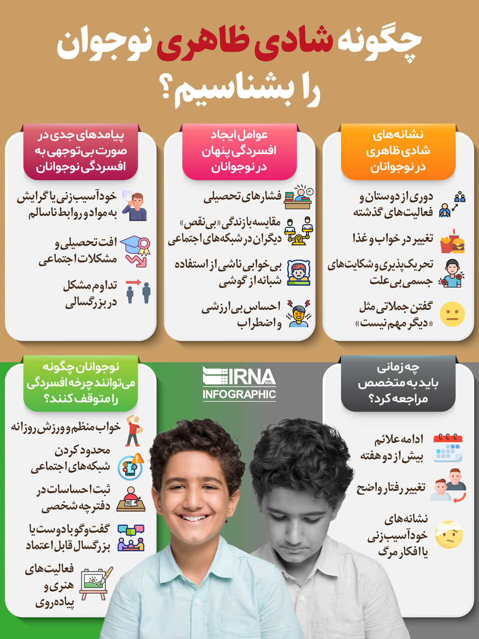 اینفو چگونه شادی ظاهری نوجوان را بشناسیم؟